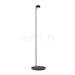 Top Light Puk Floor Mini Single Lampadaire LED noir mat/chrome - lentille claire/lentille claire
