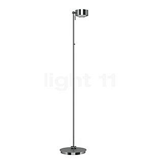 Top Light Puk Maxx Floor Mini Single Stehleuchte LED chrom matt - Linse klar/Glas matt
