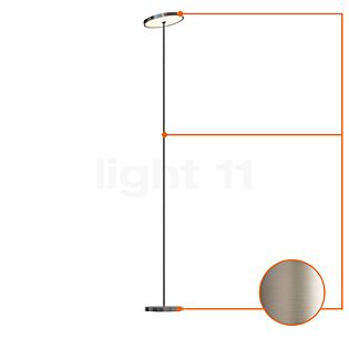 Top Light Sun Floor Vloerlamp LED Downlight nikkel mat - ø21 cm - 180 cm