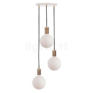 Triple Sphere Lampada a sospensione bianco - noce