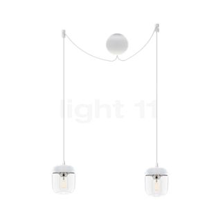 Umage Acorn Cannonball Hanglamp 2-lichts wit roestvrij staal