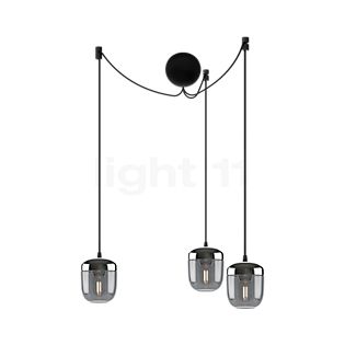 Umage Acorn Cannonball Hanglamp 3-lichts zwart smoke/staal