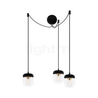 Umage Acorn Cannonball Pendant Light 3 lamps black brass