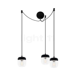 Umage Acorn Cannonball Pendant Light 3 lamps black stainless steel