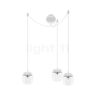 Umage Acorn Cannonball Pendant Light with 3 lamps white stainless steel