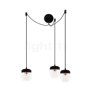 Umage Acorn Cannonball, lámpara de suspensión con 3 focos en negro cobre