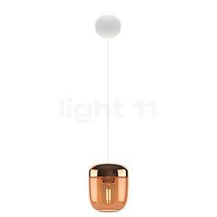 Umage Acorn Cannonball, lámpara de suspensión en blanco ámbar/latón