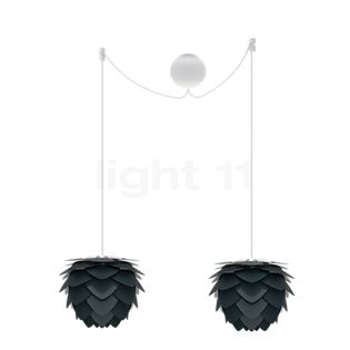 Umage Aluvia mini Cannonball Hanglamp 2-lichts antraciet, kabel wit