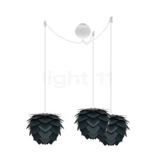 Umage Aluvia mini Cannonball Hanglamp 3-lichts antraciet, kabel wit
