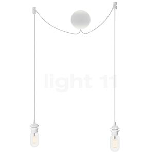 Umage Cannonball Hanglamp 2-lichts wit met buis lichtbron