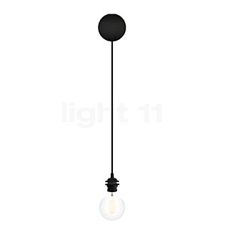 Umage Cannonball Pendant Light 1 lamp black with globe bulb