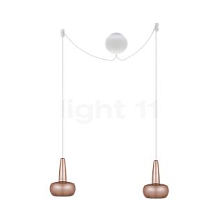Umage Clava Cannonball Hanglamp 2-lichts koper, kabel wit