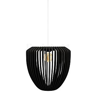 Umage Clava Wood Hanglamp eikenhout zwart - plafondkapje rond - kabel wit