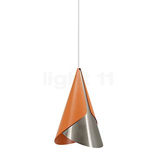 Umage Cornet Hanglamp oranje/staal - plafondkapje conisch - kabel wit