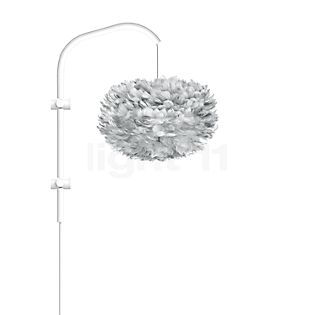 Umage Eos, lámpara de pared marco blanco/pantalla gris - ø35 cm
