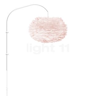 Umage Eos, lámpara de pared marco blanco/pantalla rosa - ø45 cm
