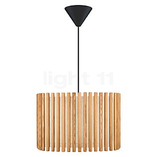 Umage Komorebi Hanglamp lampenkap eikenhout natuurlijke/kabel zwart - 42 cm - vierkant