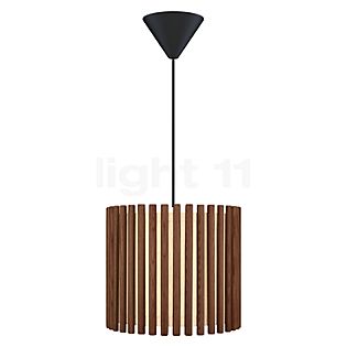 Umage Komorebi Pendel lampeskærm mørk eg/kabel sort - 30 cm - rund