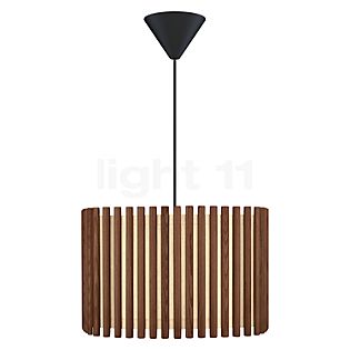 Umage Komorebi Pendel lampeskærm mørk eg/kabel sort - 42 cm - kvadratisk