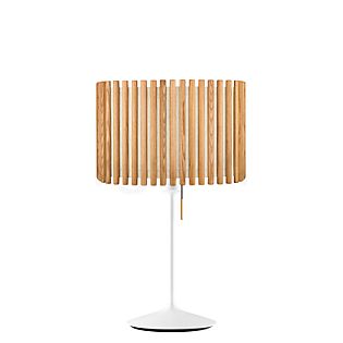 Umage Komorebi Santé Lampe de table abat-jour chêne naturel/pied blanc - 42 cm - carré