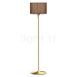 Umage Komorebi Santé Vloerlamp lampenkap donker eikenhout/voet messing - 42 cm - vierkant
