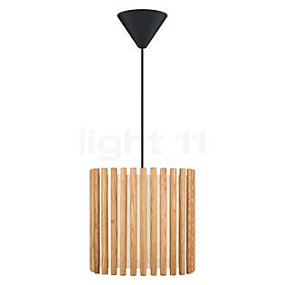 Umage Komorebi, lámpara de suspensión pantalla roble natural/cable negro - 27,5 cm - anguloso