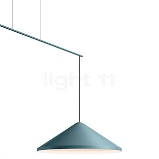 Vibia North, lámpara de suspensión LED fijación descentrada azul - ø21 cm