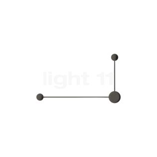 Vibia Pin, lámpara de pared LED 1 foco negro - 70 x 40 cm