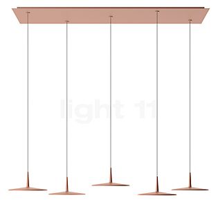 Vibia Skan Hanglamp LED 5-lichts rood - Dali