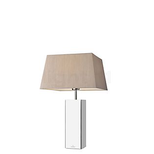 Villeroy & Boch Prag Lampe de table acier inoxydable/beige, carré