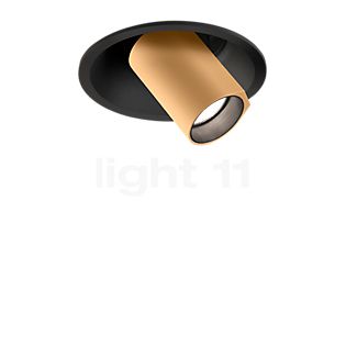 Wever & Ducré Bliek Petit Round 1.0 Delvist forsænket spotlight LED uden forkoblinger sort/champagne - dim to warm