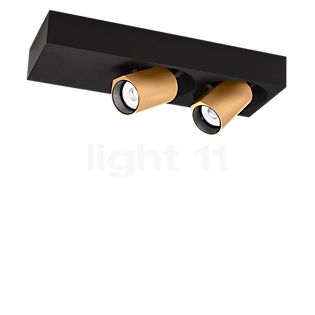 Wever & Ducré Bliek Petit Surface 2.0, lámpara de techo LED negro/champán - 2.700 k