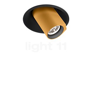 Wever & Ducré Bliek Round 1.0 Gedeeltelijk inbouwspot LED zonder ballasten zwart/goud - 3.000 K