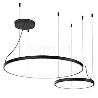 Wever & Ducré Kujo 3.1, lámpara de suspensión LED negro mate