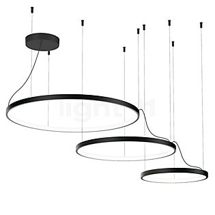 Wever & Ducré Kujo 3.2.1, lámpara de suspensión LED negro mate