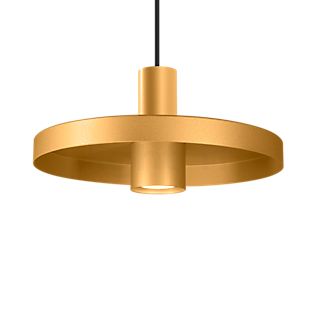 Wever & Ducré Odrey 1.2 Hanglamp plafondkapje zwart/lampenkap goud