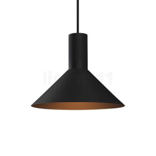 Wever & Ducré Odrey 1.6, lámpara de suspensión florón negro/pantalla negro