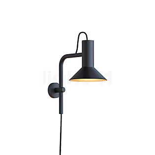 Wever & Ducré Roomor 3.1, lámpara de pared negro/dorado - con enchufe