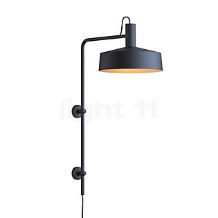 Wever & Ducré Roomor 4.3, lámpara de pared negro/dorado