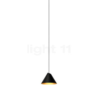 Wever & Ducré Shiek 1.0 LED pantalla negro/dorada, florón blanco