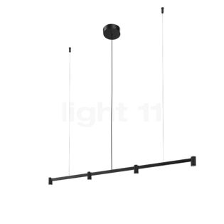Wever & Ducré Trace 1.0, lámpara de suspensión LED lineal - 4 focos negro - 2.700 K
