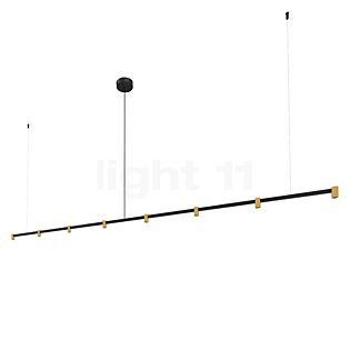 Wever & Ducré Trace 3.0 Pendant Light LED linear - 8 lamps black matt/champagne - 3,000 K