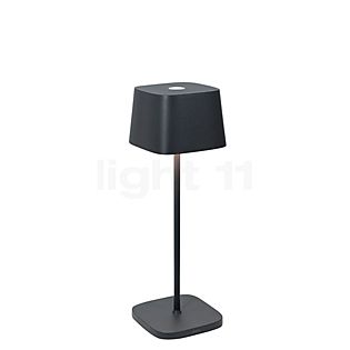 Zafferano Ofelia, lámpara recargable LED gris oscuro