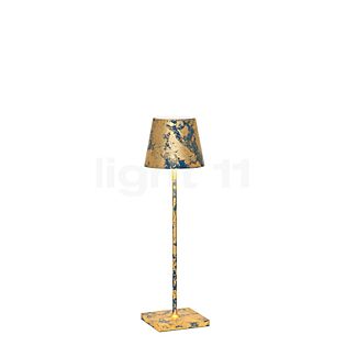 Zafferano Poldina Akkuleuchte LED blau/blattgold - 38 cm