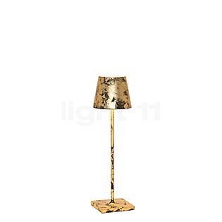 Zafferano Poldina Akkuleuchte LED schwarz/blattgold - 38 cm