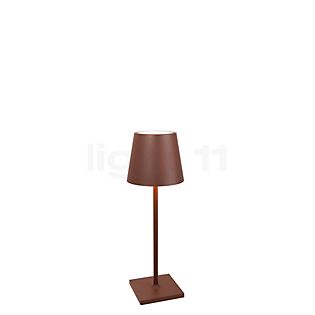 Zafferano Poldina L Desk Lampada ricaricabile LED marrone