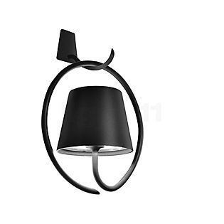 Zafferano Poldina Wandlamp LED ring donkergrijs