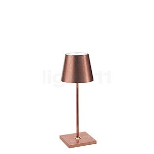 Zafferano Poldina, lámpara recargable LED cobre - 30 cm