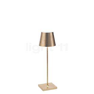 Zafferano Poldina, lámpara recargable LED pan de oro - 38 cm