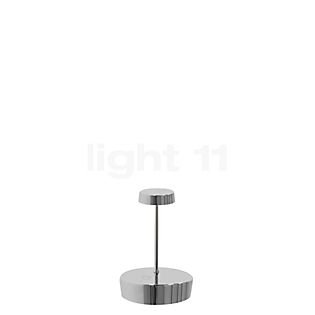 Zafferano Swap Acculamp LED chroom glimmend - 15 cm